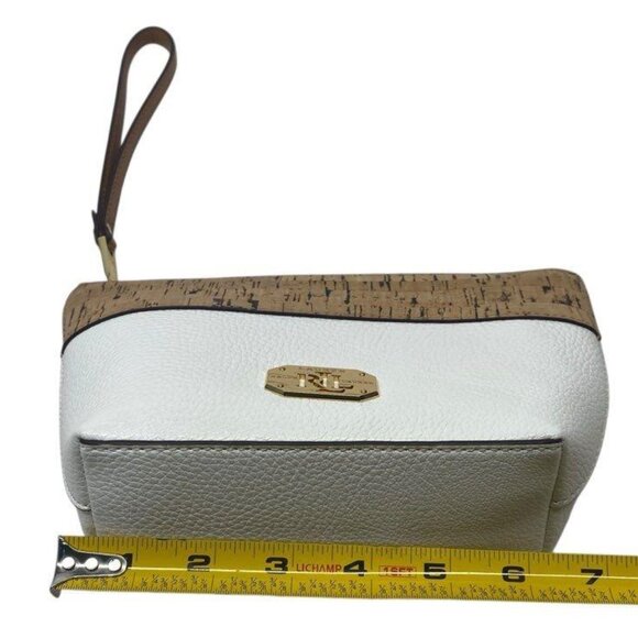 Ralph Lauren Paley Vanilla Faux Leather Cosmetic Wristlet - Picture 9 of 9